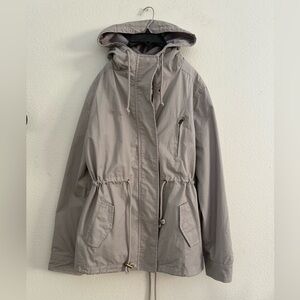 Womens Gray Hooded Jacket- size Small